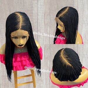 Braided conrow wig closure lace wig